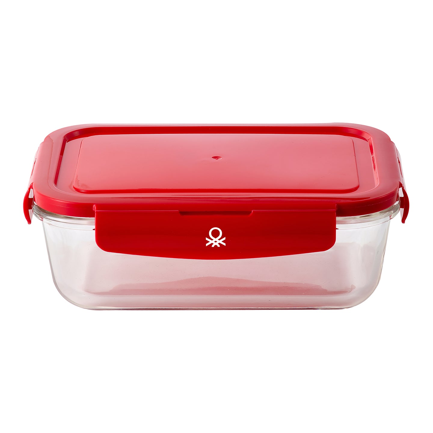 HERMÉTICO RECTANGULAR 840ML BOROSILICATO TAPA ROJO RAINBOW BE